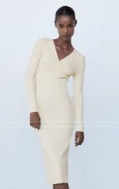 KNIT MIDI DRESS at Zara